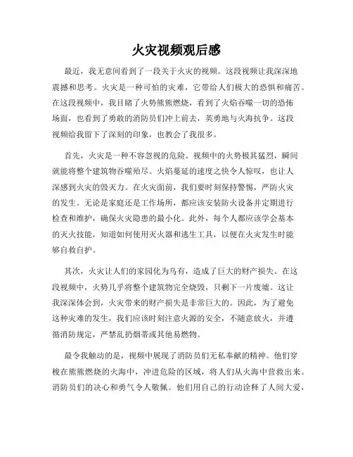 火灾视频观后感
