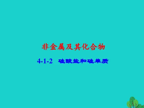 高中化学专题硅酸盐和硅单质新人教版必修PPT课件