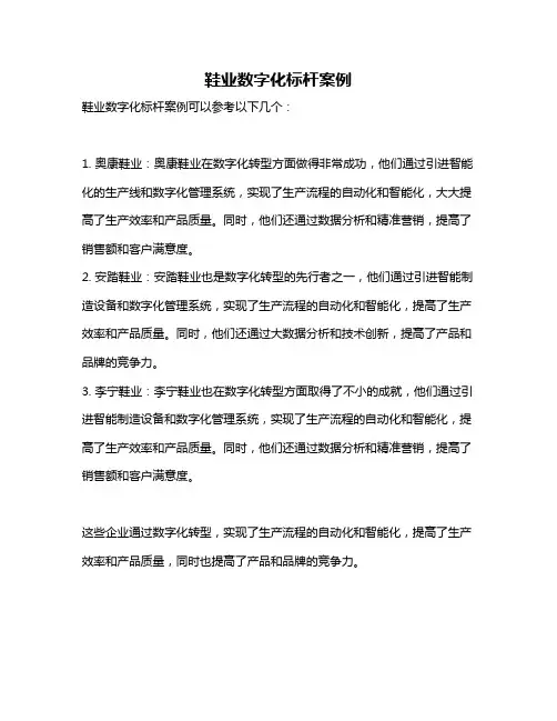 鞋业数字化标杆案例
