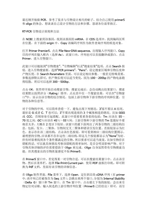 引物设计