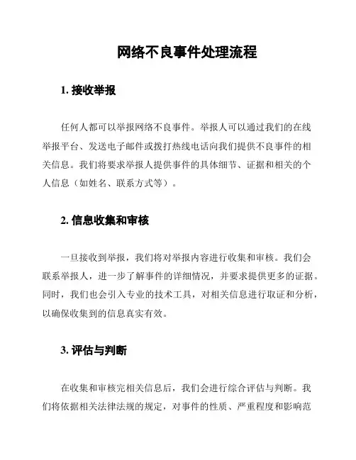 网络不良事件处理流程