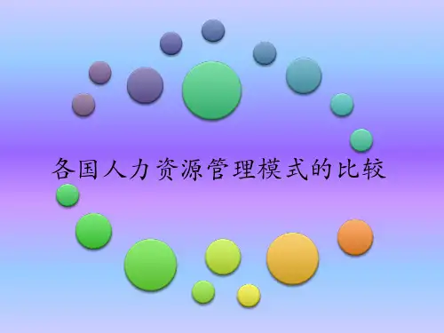 各国人力资源管理模式的比较