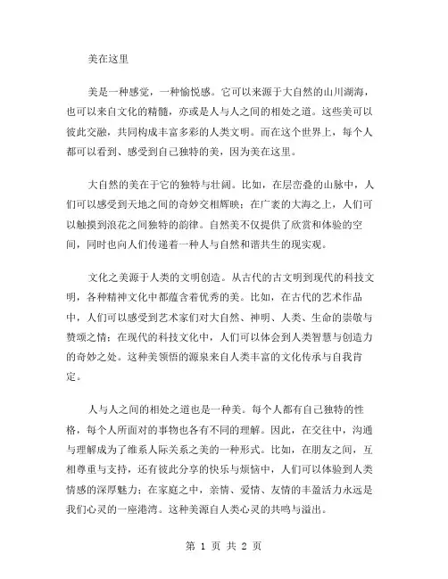美在这里的作文范文