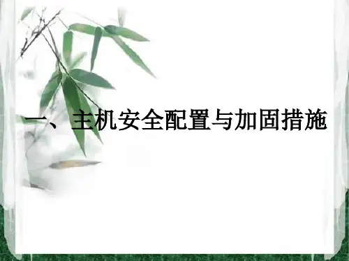 精选主机和数据库安全配置