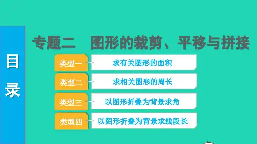 2022年中考数学第二部分专题突破二图形的裁剪平移与拼接课件