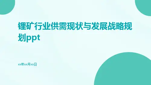 锂矿行业供需现状与发展战略规划ppt