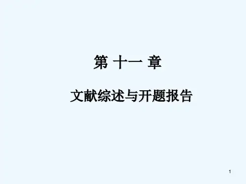 文献综述与开题报告 PPT
