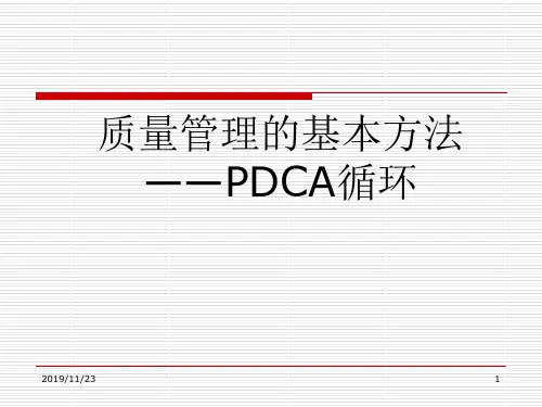 PDCA循环案例经典分析(ppt文档)
