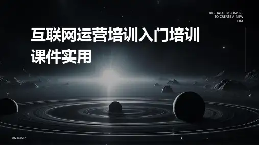 互联网运营培训入门培训课件实用-2024鲜版