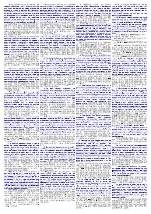 通信英语(翻译短文)