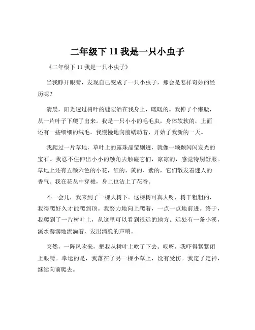 二年级下11我是一只小虫子