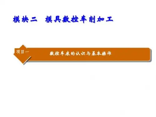 模具数控加工技术模块二   模具数控车削加工 (4)