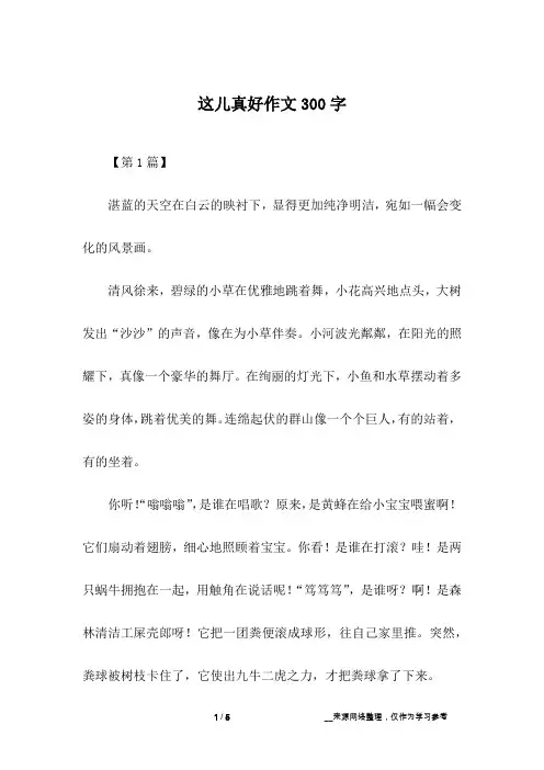 这儿真好作文300字