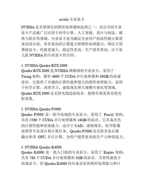 nvidia专业显卡