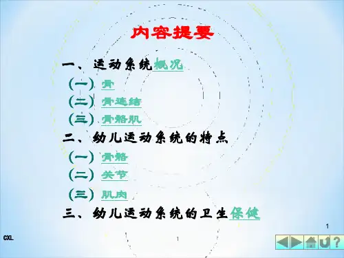 幼儿卫生保健运动系统PPT课件