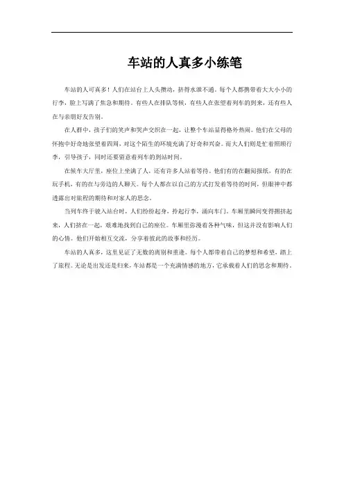 车站的人真多小练笔