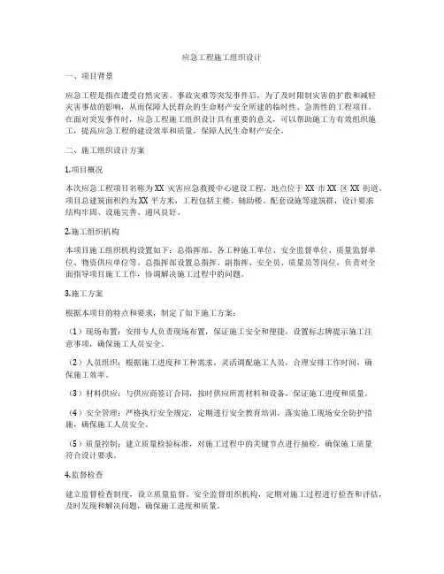 应急工程施工组织设计