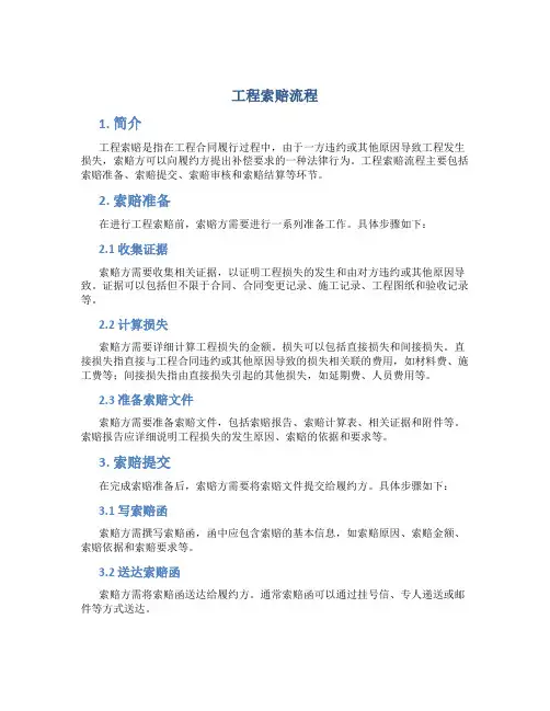 工程索赔流程