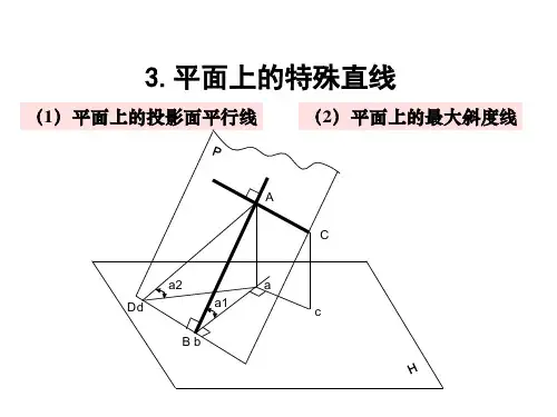 工程制图6(平面上的特殊线及换面法)