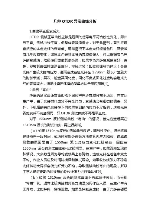 几种OTDR异常曲线分析
