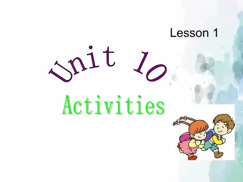 人教PEP版-英语-五年级下册-课件-Unit 10 Activities Lesson 1 2  (共18张PPT)