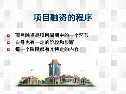 项目融资的程序