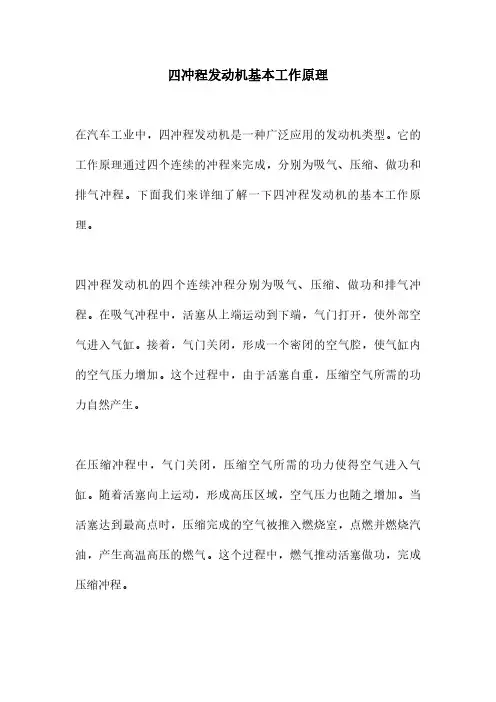 四冲程发动机基本工作原理