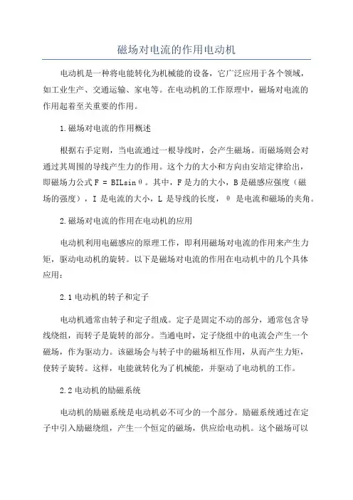 磁场对电流的作用电动机