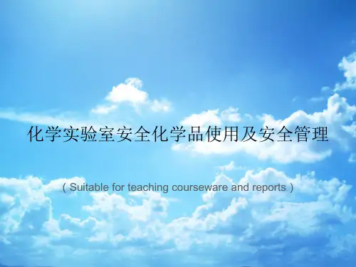 《化学实验室安全化学品使用及安全管理》PPT课件讲义