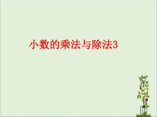 《小数的乘法与除法3》课件