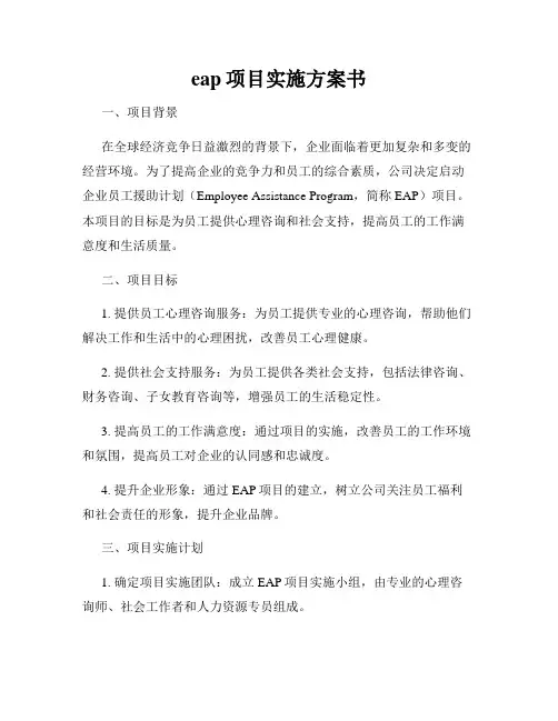 eap项目实施方案书