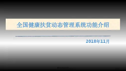 全国健康扶贫动态管理使用培训