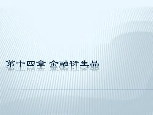 第14章  金融衍生品  《投资银行学精讲》PPT课件
