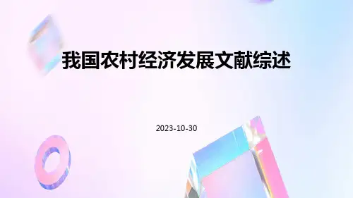 我国农村经济发展文献综述