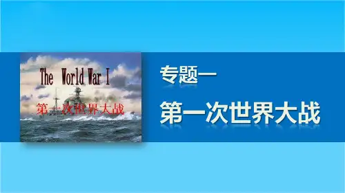 高二历史人民版选修3课件专题一 第一次世界大战