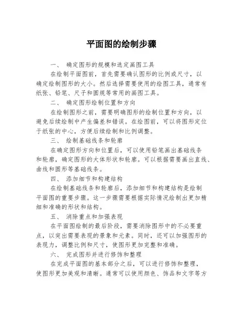 平面图的绘制步骤