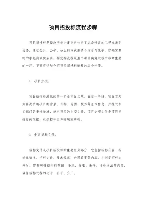项目招投标流程步骤