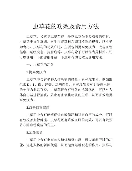 虫草花的功效及食用方法
