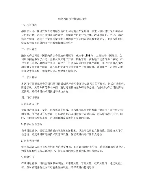 融创项目可行性研究报告