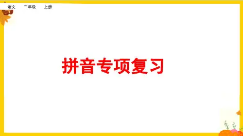 部编版二年级语文上册总复习《拼音专项复习》、《生字专项复习》PPT