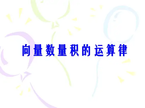 向量数量积的运算