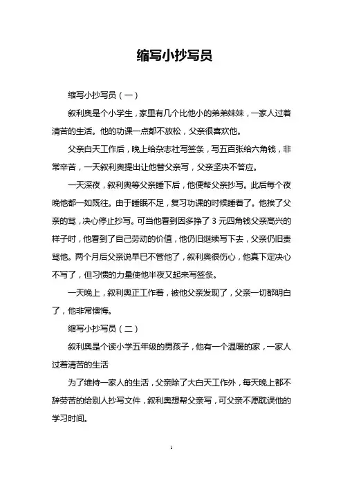 缩写小抄写员