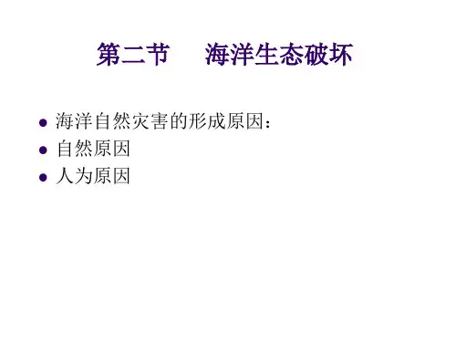 海洋生态破坏PPT模板