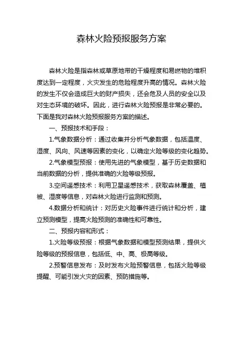 森林火险预报服务方案