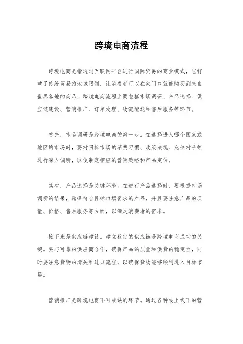 跨境电商流程