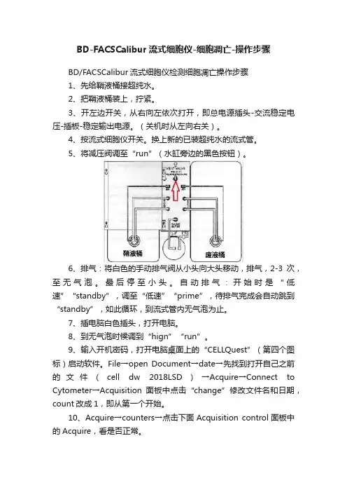 BD-FACSCalibur流式细胞仪-细胞凋亡-操作步骤