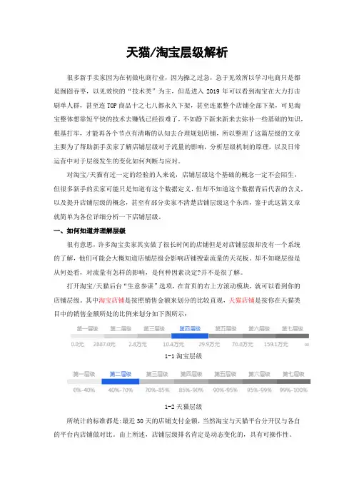 天猫淘宝运营新手必备基础-层级解析