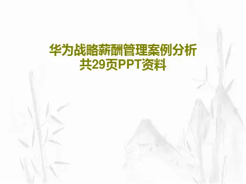 华为战略薪酬管理案例分析 共29页PPT资料31页文档