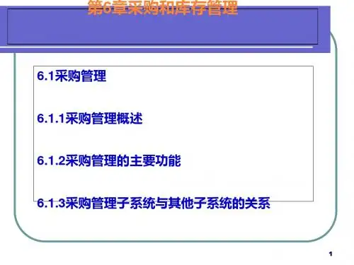 采购和库存管理培训课件(PPT 44页)