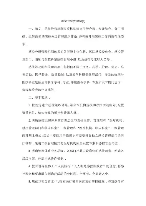 医院感染十项核心制度